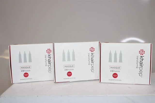Khairpep Transforme 3X BUNDLE LOT NEW Masque K18 Peptide 3x5ml Tubes .17 fl oz Khairpep Transforme 3X BUNDLE LOT NEW Masque K18 Peptide 3x5ml Tubes .17 fl oz