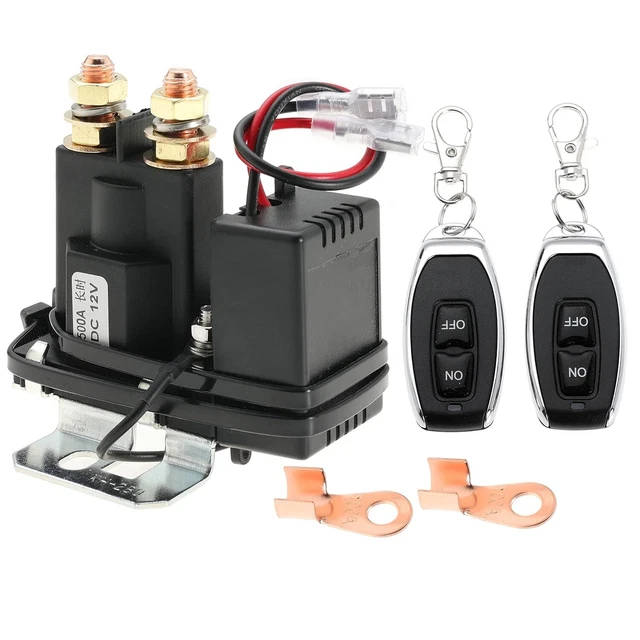12V DC 500A Battery Disconnect Switch Remote Kill Switch for Car, Truck