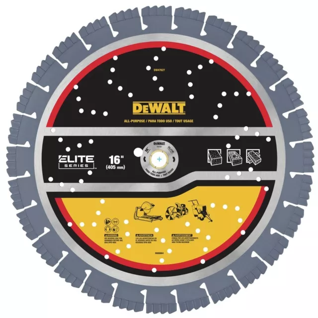 DeWalt DW47627 16 in. XP7 All-Purpose Segmented Diamond Blade New