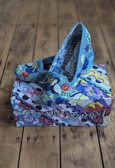 IRREGULAR CHOICE FLATS Every Day Is An Adventure Green Yellow