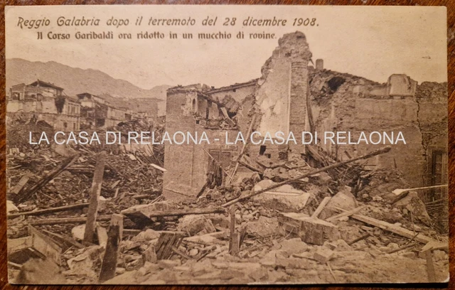 CARTOLINA REGGIO CALABRIA Dopo il terremoto del 28/12/08 ANNO 1909