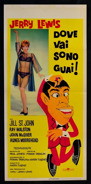 Affiche Dove Vai Sont Guai Jerry Lewis Mc Donneur D’Ordre Walston Ray Agnes