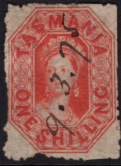 1864 1880 TASMANIA COLONIAL State Stamp Chalon Head Perforated 1 