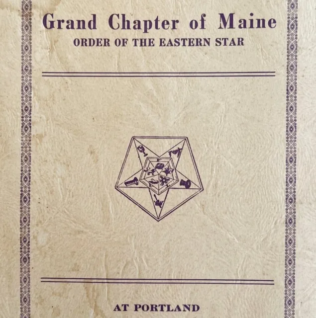 Order Of The Eastern Star 1941 Masonic Maine Grand Chapter Vol XVI PB Book E47