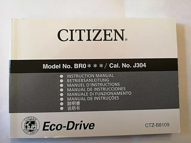 CITIZEN ECO DRIVE Instruction manual choice of models £ - PicClick UK