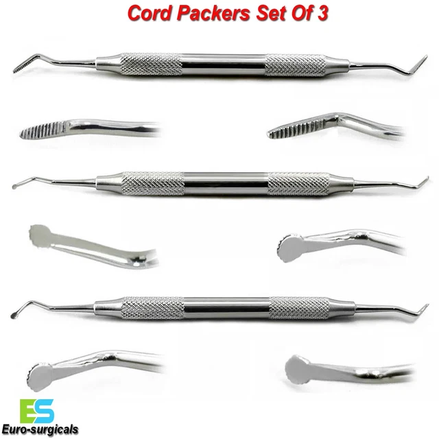 Packing Instruments DENTAL GINGIVAL CORD Packer Retraction Atraumatic Placement Packing ...