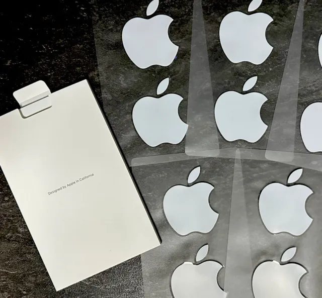 50 Stück x 2 Original Apple Aufkleber von iPad.