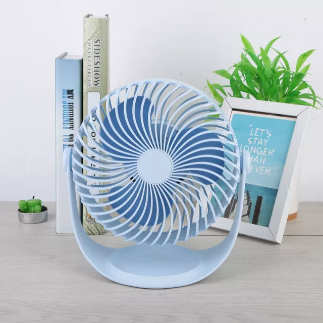 (Blue)Portable Mini USB Rechargeable Fan Air Conditioner Summer Cooler Coolin UK