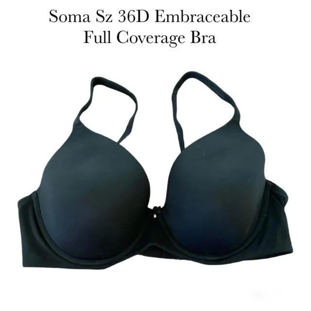 SOMA EMBRACEABLE UNLINED Underwire Full Coverage 0314 Black Bra