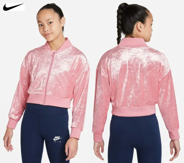 ❤️NIKE💙Official💛Girls Air Velvety Crop JACKET💚7-8 Years / Small❤️NEW💙17💛