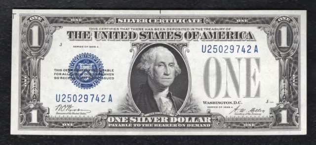 Fr 1601 1928-A $1 One Dollar “Funnyback” Silver Certificate Gem Uncirculated