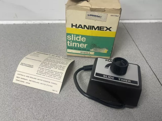 Hanimex Slide Projector Timer  Fits into 6 pin Din Socket  Boxed Fully working