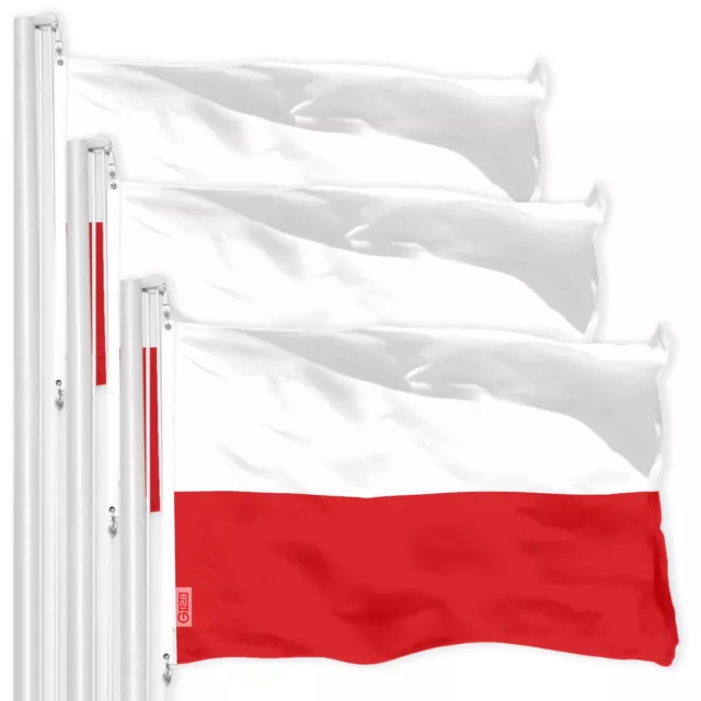 Poland Polish Flag 3x5FT 3-Pack 150D Printed Polyester By G128