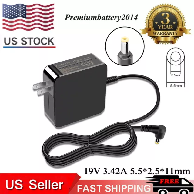19V 3.42A Laptop AC Adapter Charger for Acer Toshiba Gateway Power Supply Cord