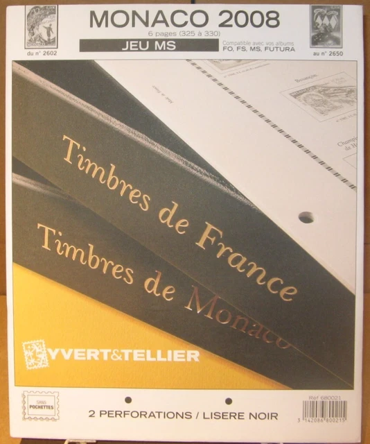 Yvert et Tellier - JEU MONACO MS 2008 (Sans Pochettes)