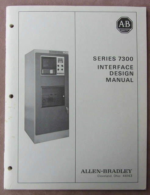 Allen Bradley Series 7300 CNC Control Interface Design Manual 7300-805*1980 Orig