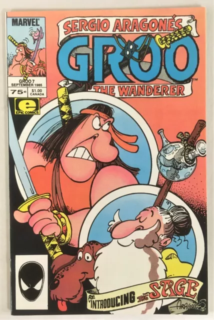 Groo the Wanderer Comic Book # 7 Marvel/Epic Comics 1985 VF+ 8.5 Grade