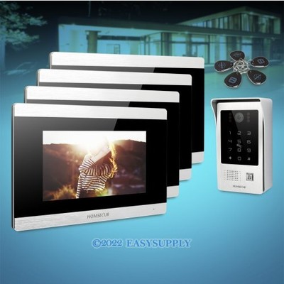 Homsecur HOMSECUR 7" Écran tactile Sonnette Intelligente Vidéo&Audio pour 3 familles 