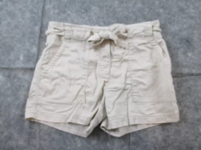 Country Road CR Chino Shorts 10 W32 Beige Cotton Blend Casual Belt Womens