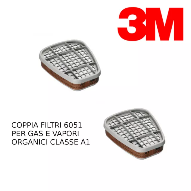 3M Filtri serie 6051 A1 per gas e vapori organici adatto a sistema filtrante ser