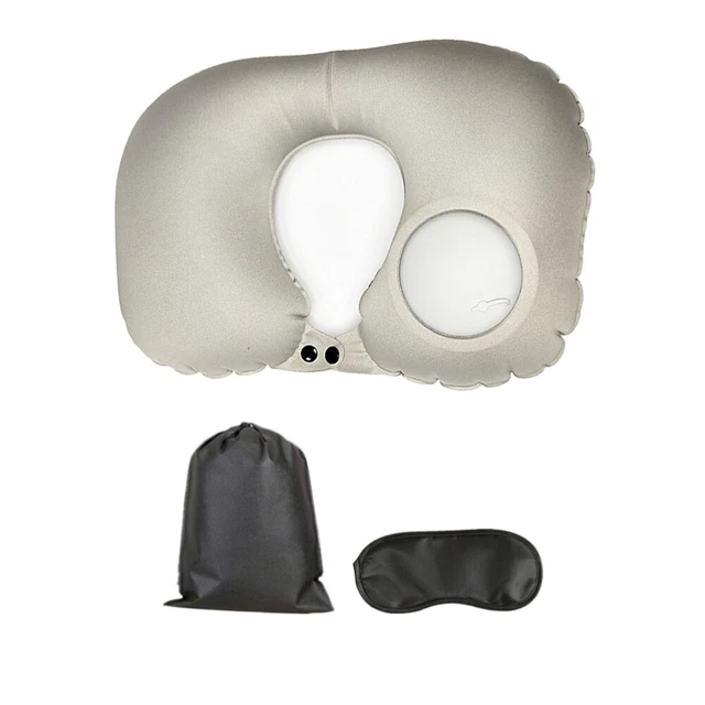 3 pz Cuscino da Viaggio Gonfiabile Collo Cuscino Portatile a Forma U Cuscino Collo Compatto