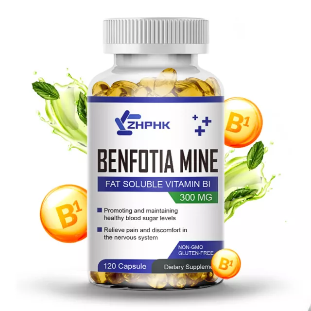 Benfotiamine 300mg 120 Veg Capsules Fat Soluble Thiamine Vitamin B1 GLUTEN-FREE