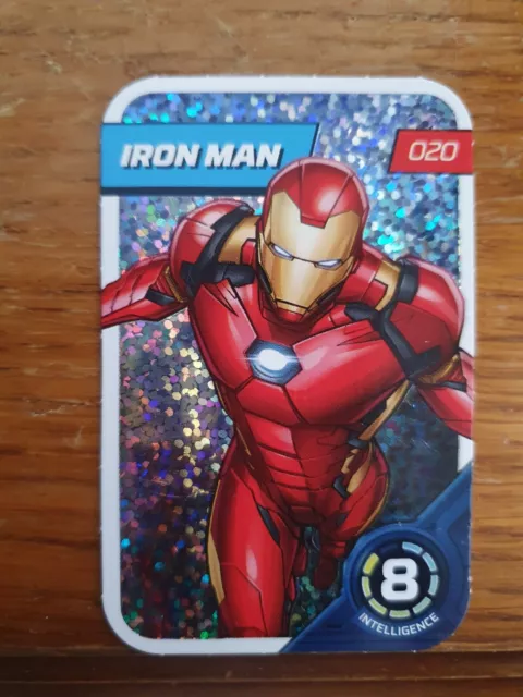 Carte 020 Iron Man marvel defie tes heros - leclerc 2023