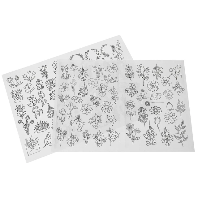 2 Pcs Support De Broderie Soluble Dans L'eau Feuille Couture À La Main