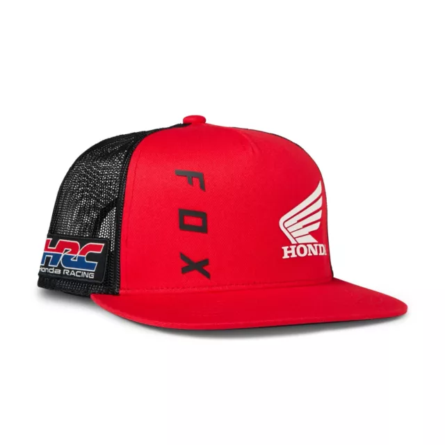 Fox X Herren Snapback Flat Peak Trucker Cap ~ Honda Racing rot