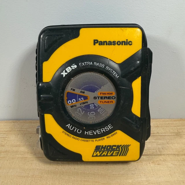 PANASONIC SHOCKWAVE RQ SW5V Cassette Player Unisex OS Yellow Black