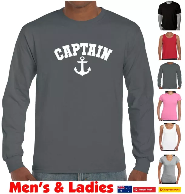 Captain T-Shirt Anchor Boating Funny Tee's  Boat designs sailing ship T-shirts