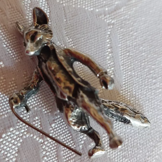 Miniaturfigur Herr Fuchs der Tod, Jagd, 925 Sterling Silber massiv 2