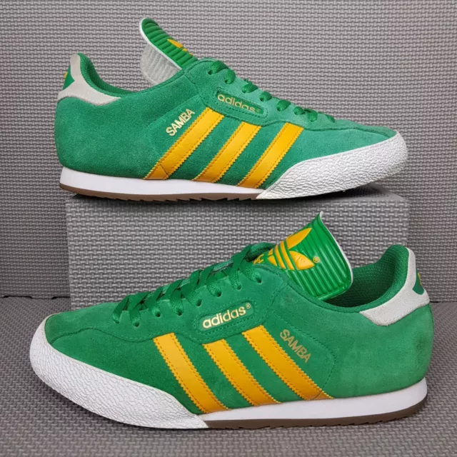 ADIDAS ORIGINAL SAMBA Super green white size 8 retro vintage