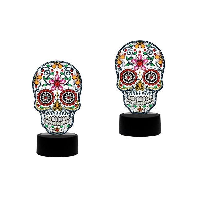 2 juegos de luces nocturnas decorativas duraderas de Halloween decoración de Halloween