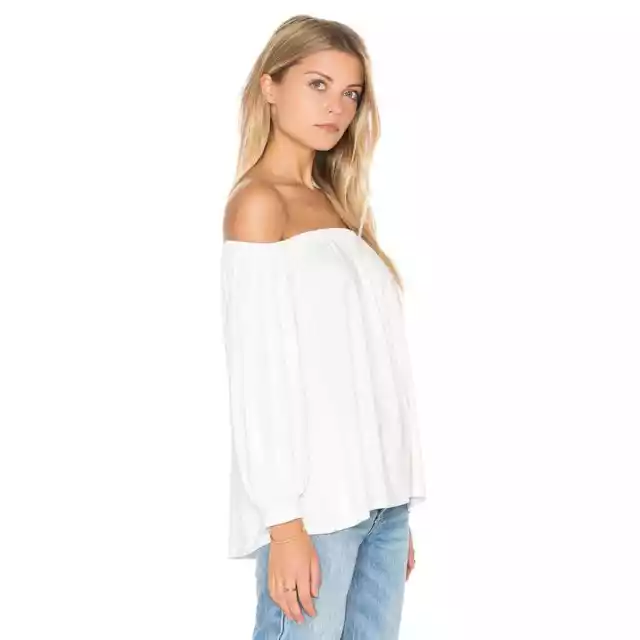 NWT Rachel Pally Ayumi Off-the-Shoulder Top In White Size 1X 2