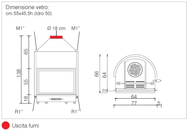 Thermo Cheminée Bois Italienne Cheminées Edilkamin Hydro 50 - 50 / Cs Envoyer 2