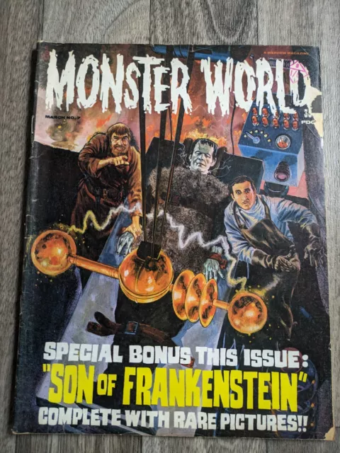 Original MONSTER WORLD Magazine March 1965 No.7
