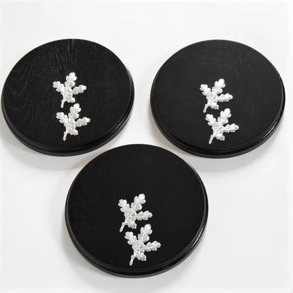 3 Pieza Placa de Jabalí Tablero Keiler Redondo Oscuro Af 19 CM Con 6X