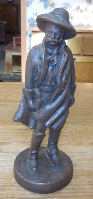 Federal Unit post Civil War soldier J. Largo signed metal statue