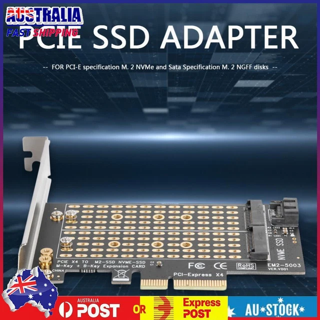 M+B Key M.2 NVME SSD to PCIE SATA Adapter Expansion Card for 2230 2242 2260 2280