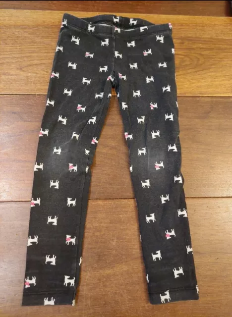 Gymboree Boys Girls Cotton Leggings 2-3 years, black, dog pattern