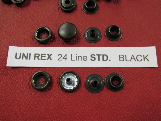 UNI-REX  standard length 24 line  BLACK  SNAP Leathercraft LEATHER SNAP