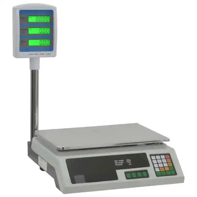 Bilancia Elettronica Pesapacchi con LCD 30 kg con Piattaforma Pesatrice vidaXL