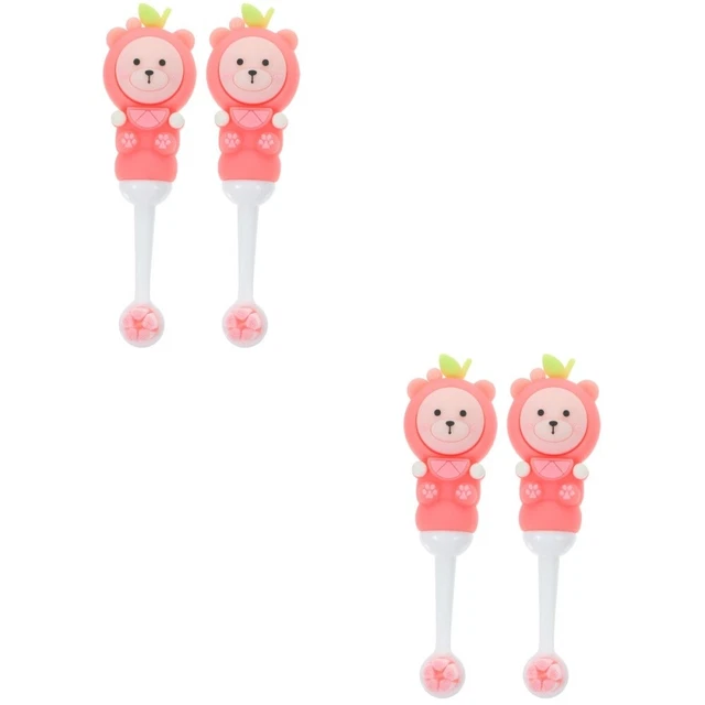 4 piezas cepillo de dientes para niños con cerdas suaves 10X2.5X1CM gel de sílice bebé