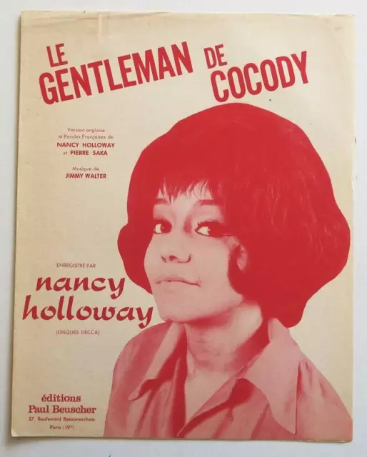 PARTITION SHEET MUSIC NANCY HOLLOWAY Le Gentleman de Cocody 60's SAKA  WALTER EUR 9,99 PicClick FR