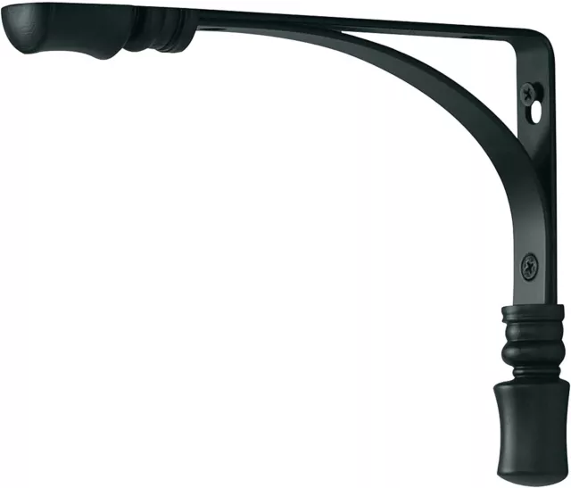 Pack of 2 Rubbermaid Black Aris Decorative Shelf Bracket  6" x 8" 70 lbs per set