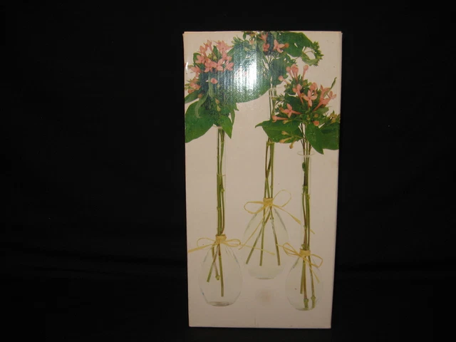 Two's Company Sleek and Chic Set of 3 Tear Drop Vases