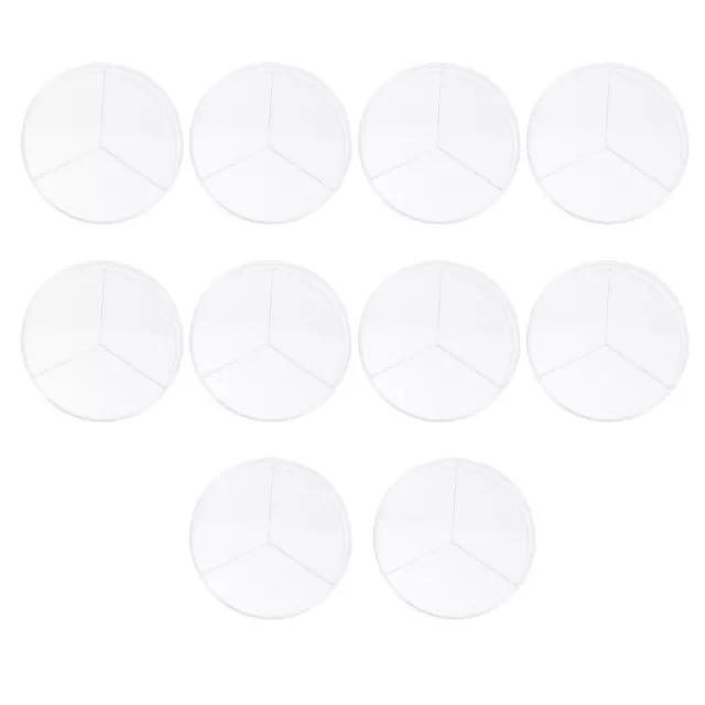 Hemobllo 3-Compartment Petri Dishes with Lids (10pcs)-