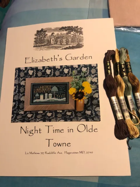 Elizabeth's Garden - Night Time In Olde Towne - TEILWEISES Kreuzstich-Set -