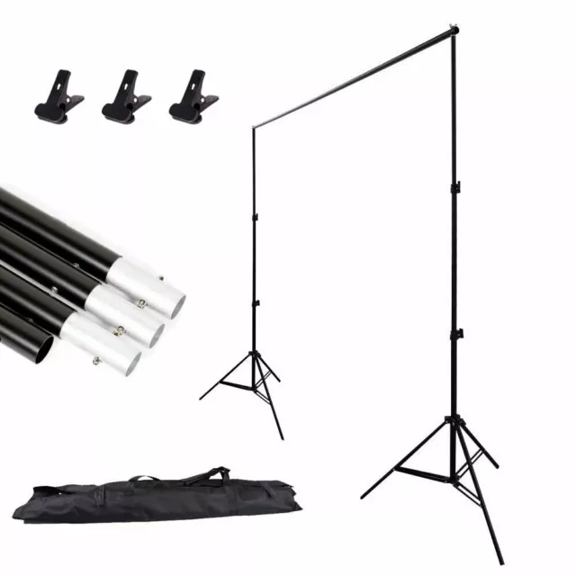 10Ft Heavy Duty Adjustable Photography Background Support Stand Kit With Case